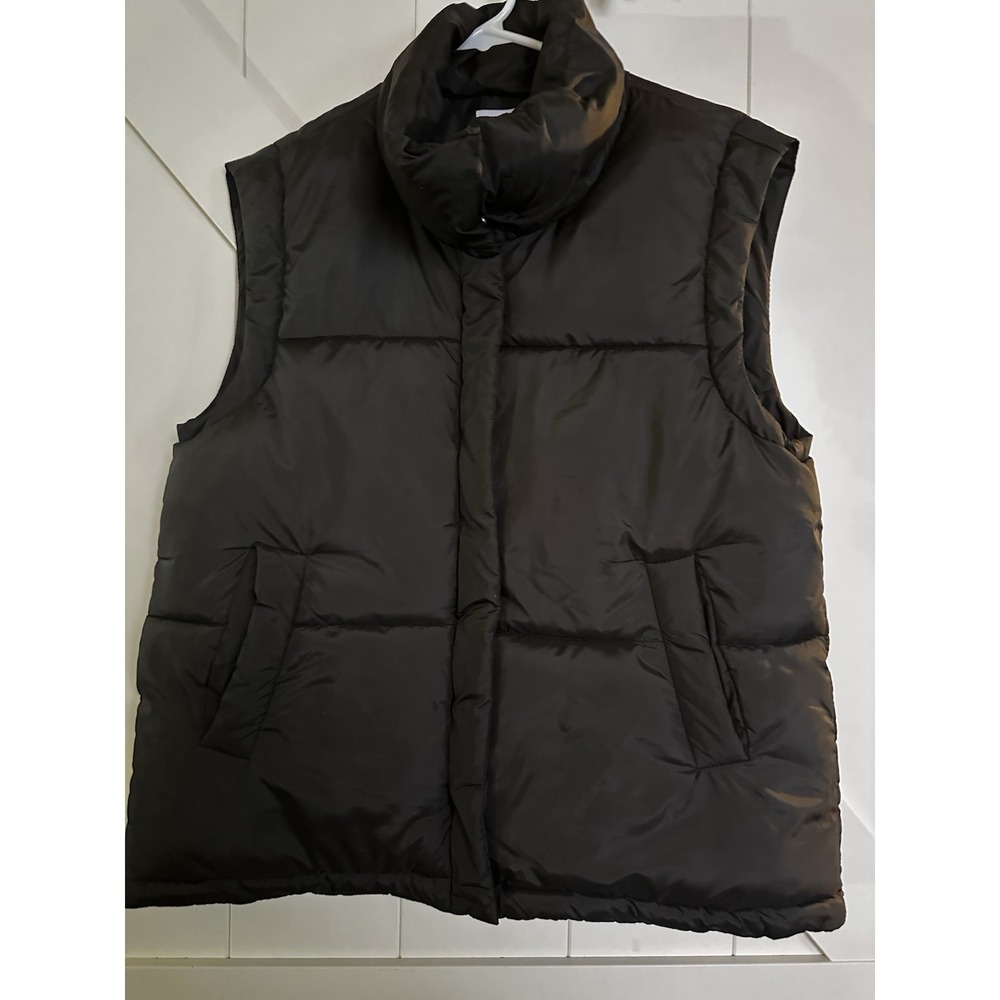 Ci Sono Puffer Vest Medium Black Pockets